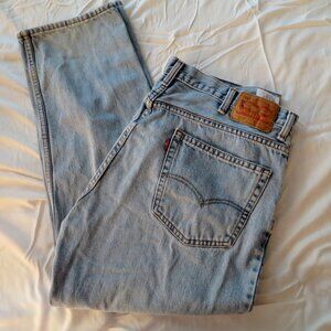 Levi's 550 Mens Blue Jeans Light Faded Blue 38x30 Used
